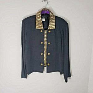 David Rose Women's Size 12 Vintage Black Gold